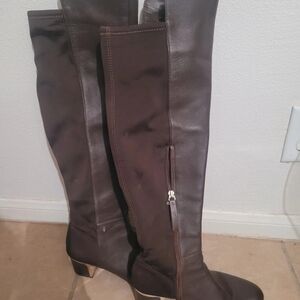 DKNY Dark Brown Over the Knee Boots